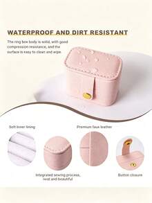 Luxury Mini Ring Box, Portable Earring Jewelry Box, Ring Storage Box, Dust-Proof Jewelry Box, Suitable For Home, Outdoor Travel And Camping Jewelry Storage - Multicolor - View 5