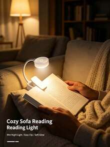 1pc Battery Powered Clip-On Reading Light, Book Clip Light, Clip-On Reading Lamp, Reading Light, Mini Desk Lamp, Reading Book Light, Portable Reading Light, Batteries Not Included, 3 Color Temperatures, Stepless Dimming, Mini Portable, Suitable For Bedroom Reading, Living Room Reading, Bed Reading, Gift, Reading, Book Light, Reading Light, Book, Bookmark, LED Light, Lamp, Light, Book Accessories, Gift For Book Lovers, Fun Gift, Ramadan, Christmas, Home Decor - Reading Lamp - View 11