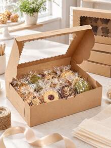 Cupcake Box With Window, Birthday Holiday Party Baking Supplies Dessert Box, Halloween, Thanksgiving And Christmas Gift Box - New Model - View 6