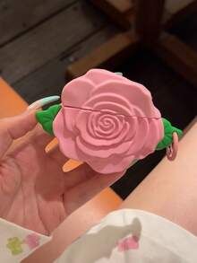 Niche Cute Pink Rose Soft Silicone Protective Case For AirPods 5th Gen, 4th Gen, Pro 3rd Gen, Bluetooth 1/2/3, Pro 2nd Gen, Pro 3rd Gen, Anti-Drop Cover For Women - Multicolor - View 5