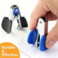 1pc Portable Self-Locking Staple Remover, Mini Effortless Staple Puller, Compatible With Staplers, Easily Remove Staples, Office Supplies For Finance, Students And Learning (Blue, Black, White Three Colors Optional) - Multicolor - View 4