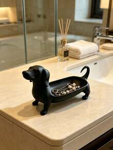 Dachshund Jewelry Storage Tray, Vanity Ring & Watch Organizer, Entryway Key Holder, Bedroom Nightstand Phone & Glasses Storage Box, Multi-Functional Personal Item Organizer, Bathroom Accessories, Squishy, Stocking Fillers, Personalized Gift, Travel Essential, Kitchen Organizer Storage, Birthday Decorations, Christmas - Multicolor - View 4