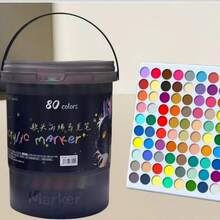 Master Color! 120 Colors 24/36/48/60/80 Colors Premium Soft Tip Acrylic Markers | Imported Pigments Rich Color Seamless Layering Fast Drying Waterproof | Professional Anime Design/Wall Painting/Industrial Design Hand Drawing Tools | Artist Collection Grade Painting Markers - Marker Pens In Barrels - View 10