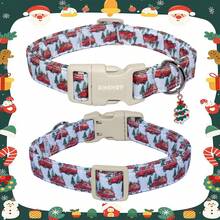 1pc Cartoon Christmas Tree Printed Collar, Soft Adjustable Dog Collar With Quick Release Safety Buckle, Adjustable Strap, Zinc Alloy DRing, Holiday Christmas Pet Collar For Small, Medium & Large Dogs And Cats, Festival Gift For Boy & Girl Pets - Green - View 12