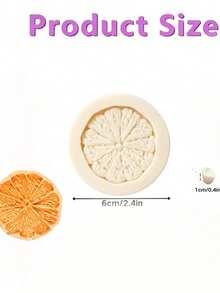 Lemon Slice Silicone Mold Fruit Shape, Fondant Chocolate Candy Cake Decoration Tool, Resin Clay DIY Baking Tray, Non-Stick Easy To Clean Reusable Kitchen Baking Supplies - Beige - View 14
