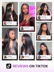 MEGALOOK 13x6 Lace Front Wig 100% Human Hair Silky Straight Seamless Invisible Hairline 3-In-1 Design 180% Density 12-30 Inches Glueless Natural Daily Wear Suitable For Everyday Use - SNatural - View 4