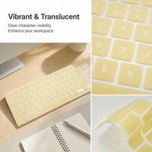 Silicone Keyboard Film For MacBook Neo 13 A3404 Light Yellow Keyboard Cover For MacBook Pro 14 16inch Laptop Keyboard Protective Film For MacBook Air 13.6 M2 M3 M4 M5 Air 15.3,Reusable And Washable Fresh Style Film,Suitable For Students,Birthday Gift - View 5