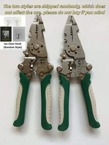 1pc Foldable Multi-Function Industrial Grade Electrician Wire Stripper - High Carbon Steel Durable Precision Tool, Supports Stripping, Cutting, Crimping, Essential For Electrical Repair Work And Home Electrician Use - Foldable Wire Strippers - View 12