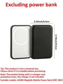 Magnetic Power Bank Protective Case Compatible With IPhone - TPU Soft Anti-Drop Protective Cover, Compatible With MagSafe | Matte Texture, Closed Design (Battery Not Included) - Multicolor - View 3