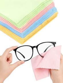 Glasses Cleaning Cloth Anti-Fog Glasses Cloth Glass Cleaning Cloth For Eyeglasses Phone Camera Lens For Back To School Office Gym Travel Essential - Multicolor - View 1