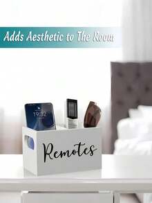 Dual Slot Remote Control Storage Box With Handle, Space-Saving Multi-Functional Organizer For Remotes, Cosmetics, Stationery, Home Living Room Bedroom Dorm Office Desktop Decor Storage Organizer, Essential Accessory - Multicolor - View 4