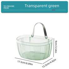 Transparent Plastic Handheld Storage Basket, Kitchen Wall Hanging Organizer Basket - View 13