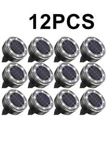 Solar Powered In-Ground Light IP44 Solar Powered In-Ground Lighting Fixture Upgraded Version LED Flat Landscape Light Suitable For Outdoor Walkways Sidewalks Gardens Courtyards Parks Alleys Seasonal Decoration Holiday Decoration - Wire-free - View 16