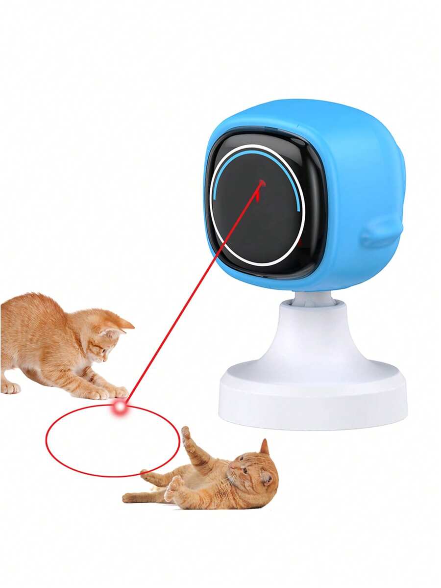 Interactive Laser Chase Cat Toy - USB Rechargeable, Handheld Or Desktop Placement, Automatic Timer Switching, Endless Fun