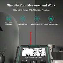 MASTFUYI Laser Distance Meter Red Laser Rangefinder Digital Laser Measure Tool With Area Volume Pythagorean Continuous Measurement - FY899S - View 2