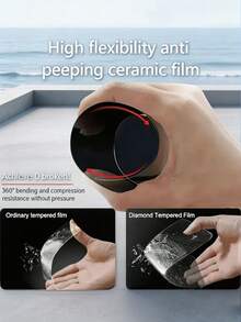 4Pcs Matte Anti Peeping Flexible Ceramic Film Full Coverage Anti Glare Anti Fingerprint Office/Subway Privacy Protection Mobile Screen Protector Compatible With IPhone 18 Pro Max 17 Pro 16 Plus 15 14 13 12 11 Explosion-Proof And Scratch Resistant Anti Spy No Bubbles Automatic Adsorption Easy To Install Protective Film Soft Film Non Glass - Clear - View 9