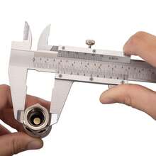 0-6" / 0-200mm Vernier Caliper, Metric & Imperial Carbon Steel Manual Caliper With Industrial Grade Aluminum Divider Compass, Precision +/-0.001" / 0.02mm, Machinist Measuring Tools Set For DIY, Engineering, Jewelry - Set - View 3