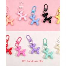 1/5pcs Candy Color Balloon Dog Keychain, Cute Dog Bag Charm, Fashion Key Pendant, Bright Color Balloon Dog Keychain, Creative Animal Keychain; Suitable As Gift For Couples Or Best Friends, Bag Accessory, Party Favor Or Keychain - Multicolor - View 14
