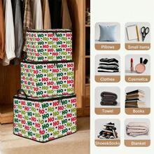 1pc Large Capacity Star-Shaped Lid Storage Box, Foldable Organizer Bin, Suitable For Blankets And Quilts, Equipped With Durable Zipper, Perfect Holiday Home Gift, Can Be Used For Underbed Storage. With Lid Organizer Bin, With Lid Storage Box, Extra Large Quilt Organizer Bin, With Lid Storage Box, Storage Box, With Lid Storage Box, Storage Cabinet, Medicine Storage Box, Box-Style Storage, Storage Bin, Cabinet - Multicolor - View 6