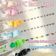 White Edge Washi Tape, Creative Tape, High Aesthetic, Smooth And No Jamming, Compact And Portable, Back To School Season, Holiday Gift, Suitable For Decorating Notebooks, Diaries, Planners, Photo Albums - Multicolor - View 1