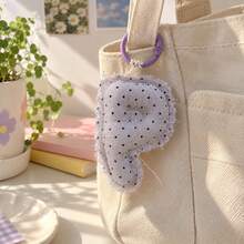 1 Pc Cute Fabric Letter Keychain Women Bag Accessory - Multicolor - View 19
