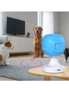 Interactive Laser Chase Cat Toy - USB Rechargeable, Handheld Or Desktop Placement, Automatic Timer Switching, Endless Fun - Blue - View 8
