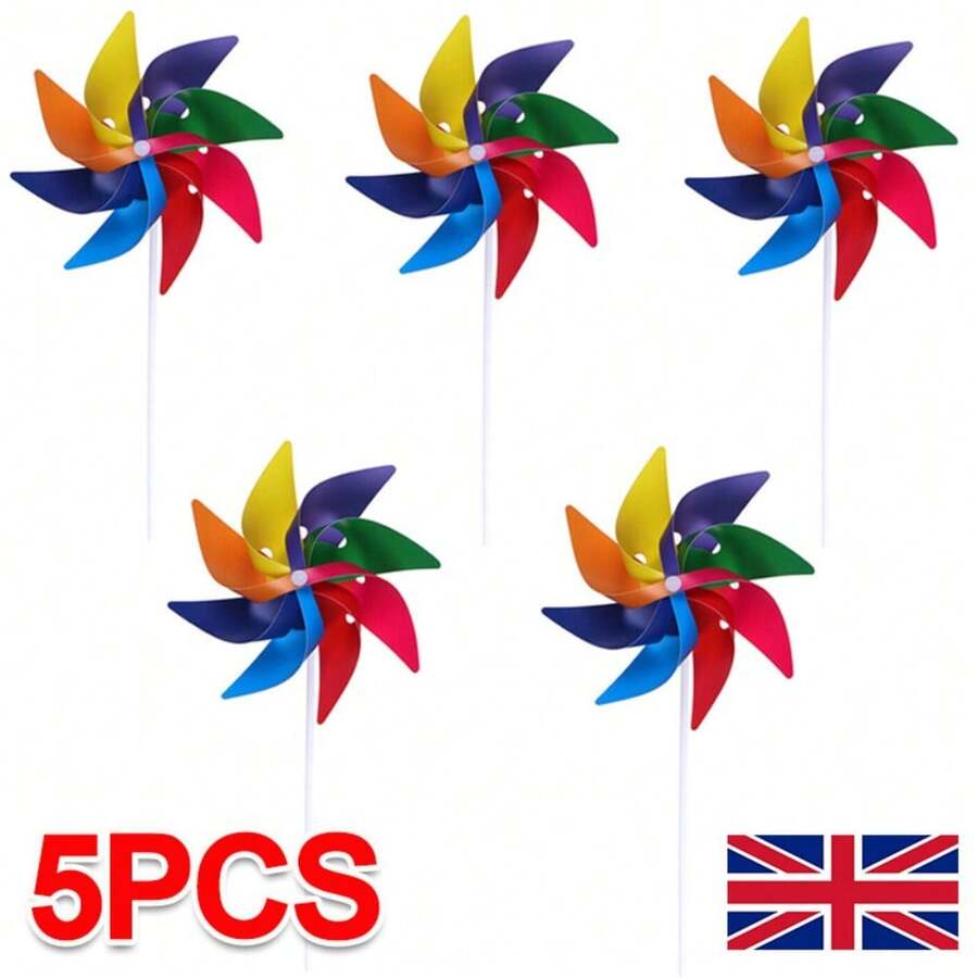 5X Kid Colorful Wind Spinner Pinwheel Windmill Garden Yard Patio Lawn Decor UK. - UK-h272301 - View 1