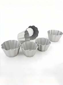 Cetakan Kue Berbentuk Bunga dari Aluminium, Anti Lengket dan Mudah Dilepas; Cetakan Cupcake, Cetakan Puding; Cocok untuk Puding, Jeli, dan Kue Panggang - Cetakan Kue Multifungsi, Cocok untuk Natal, Halloween, Paskah, dan Thanksgiving. - View 8