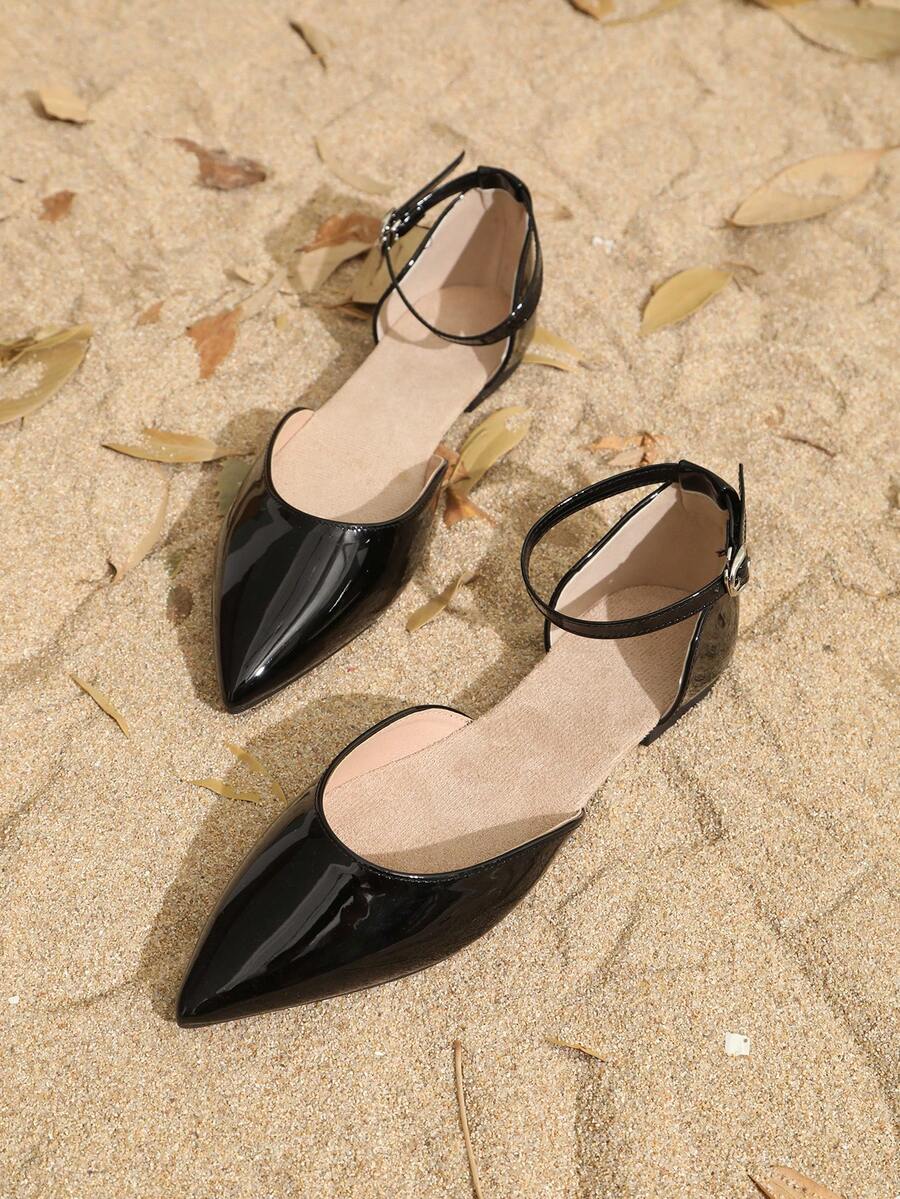 Pointed Toe Shoes, Minimalist Elegant Style, Versatile - Black - View 1