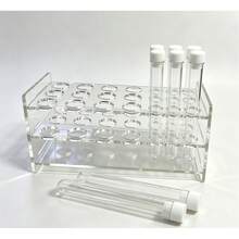 Transparent Hard Plastic Tubes With White Screw Caps, Clear PS Plastic Storage Tubes - View 3