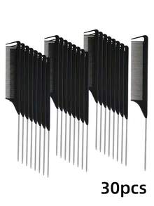 1/7-Piece Professional Pintail Comb Set, Including Pintail Comb, Parting Comb, Stainless Steel Pintail Comb, Anti-Static Hair Comb, Braiding Comb, Fine-Tooth Pintail Comb, Highlighting Comb, Etc., Multi-Functional, Suitable For Normal Hair, Candy Col - Multicolor - View 14