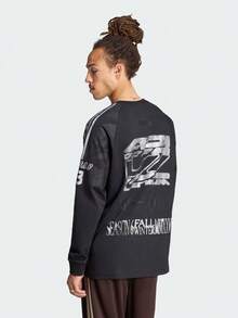 Adidas Originals 男士 A6 長袖 T-Shirt 針織無領長款 TLH3328 - 黑色 - 查看 3