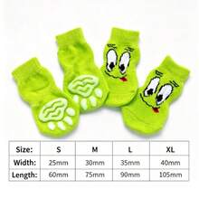 4 Pairs Cat & Dog Anti-Slip Socks, Warm Socks For Autumn/Winter, Non-Slip Grip, Protect Paws From Wear And Licking - Multicolor - View 11