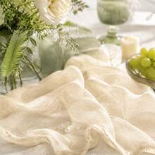 30 Pcs Sage Green Cheesecloth Napkins, 20 X 20 Inch Boho Gauze Dinner Napkins, Rustic Crinkle Cloth Napkins Bulk For Wedding Reception, Bridal Shower, Baby Shower, Birthday Party And Table Decor - Beige - View 7