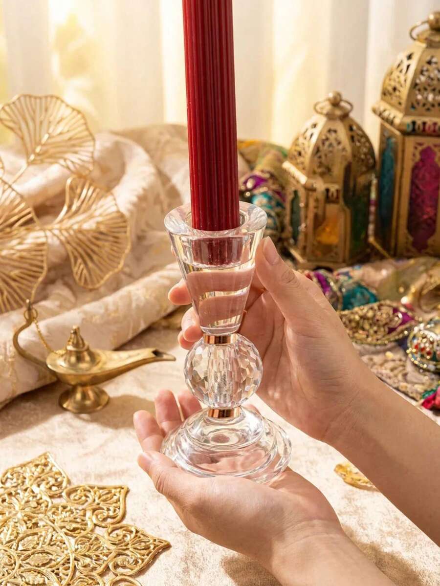 Light Luxury High-Quality Exquisite Candle Holder – Table Wedding Home Ambiance Soft Decor Prop For Living Room, Office, Party& New Year Gift - Multiple Styles - View 1