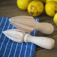 Beech Wood Juicer Tool, Home Lemon Juicing And Flavoring Essential, Fruit Juice And Pulp Extractor, Pure Natural Beech Wood, One-Piece Molded, Manual Juicing Tool, Comfortable Grip, Easy And Convenient - Apricot - View 1