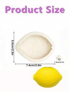 Lemon Slice Silicone Mold Fruit Shape, Fondant Chocolate Candy Cake Decoration Tool, Resin Clay DIY Baking Tray, Non-Stick Easy To Clean Reusable Kitchen Baking Supplies - Beige - View 12