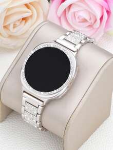 女款水鑽錶帶 + 錶殼套組，相容 Galaxy Watch 9/8 40mm 與 44mm，優雅時尚亮面金屬水鑽錶帶，防摔防刮水鑽錶殼，適合休閒、派對、商務女性智慧手錶錶帶與錶殼 - 閃鑽錶帶+錶殼-星光色 - 查看 6