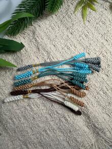 Handmade Woven Tassel Pendant, Replacement Tassel For Prayer Beads, Multiple Colors Available, Durable And Wear-Resistant Woven Rope, DIY Jewelry Accessories, Tesbih Prayer Beads Tail Pendant, Handmade Bracelet Accessories - Multicolor - View 7