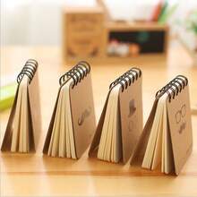 Mini Spiral Notebook, Small Pocket Notepad With Vintage Kraft Paper Cover, Men Style Mustache & Glasses Pattern, Portable Memo Notebook For Office School Daily Notes, 4 Packs > - one-size - View 7