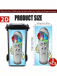 Personalized Vinyl Trash Can Stickers, Waterproof, Peel And Stick Outdoor Decorative Decals, Easy Application, Weather-Resistant For Outdoor Yard, Recycling Bin, Trash Can, Home Waste Bin, Supports Customization Of Various Patterns/LOGO/Text/Address - Multicolor - View 11
