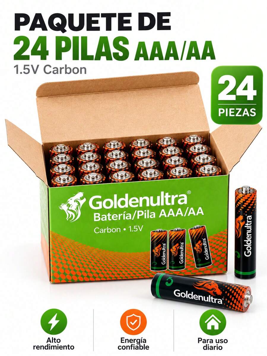 24 Pieza AA, alcalinas, 1,5V, aptas para electrodomésticos, controladores, luces, juguetes, alto rendimiento
