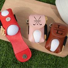 TONGFANTECH Tas Bola Golf Kulit yang Dipersonalisasi, Tempat Penyimpan Tee Golf Mini - MultiWarna - View 5