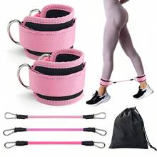 6pcs/Set Ankle Resistance Bands Set With Ankle Straps, 10/20/30lbs Leg Resistance Exercise & Workout Bands For Glute Activation, Leg & Butt Exercises, Pilates, Home Fitness Training - Multicolor - View 12
