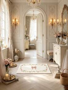 1 buah Keset Lantai Motif Pita Bunga, Keset Kamar Mandi, Karpet Kamar Mandi, Keset Pintu, Karpet Kecil, Karpet, Keset Lantai, Dekorasi Rumah, Karpet Area, Keset Luar Ruangan, Dekorasi Rumah, Karpet Area, Karpet Kamar Tidur, Karpet yang Dapat Dicuci - MultiWarna - View 4