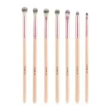 7-Piece Eye Makeup Brush Set, Portable Eye Brushes, Professional Blending Eyeshadow Brushes, Soft Bristle Wooden Handle Eyeshadow Brushes, Suitable For Eyeshadow, Eyebrows, Eyeliner And Blending - Multicolor - View 12