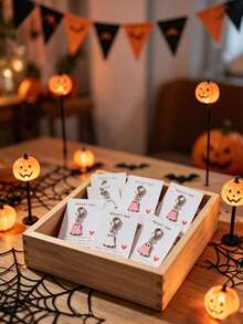 10pcs/Set Halloween Ghost Keychain Series - Perfect Halloween Choice. This Charming Keychain Comes With An Exciting Pocket Hug, Making It A Fun Bag Accessory. It's An Ideal Gift For Teenagers - A - View 1