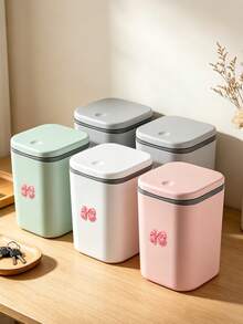 Mini Desktop Trash Can With Lid-Featuring A Butterfly-Themed Design And A Detachable Lid. Suitable For Use In The Home, Office, Kitchen, Vanity, Dining Room, Or Living Room. An Ideal Gift For Family And Friends For Holidays, Birthdays, Or Christmas. - A - View 8