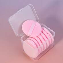 Round Makeup Puffs Set Of 8 With Storage Box, Suitable For All Skin Types, Soft And Skin-Friendly - Multicolor - View 7