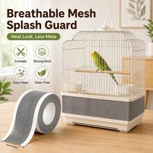 Bird Cage Anti-Splash Mesh (Total Length: 393.7 Inches), Breathable Adjustable Bird Cage Feeding Anti-Splash Mesh Accessory - Multicolor - View 2